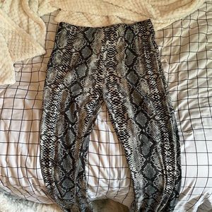 Snake skin bell bottoms